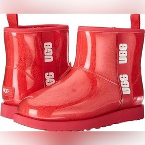 UGG Classic Clear Mini Boot Hibiscus Pink Women's Sz 6